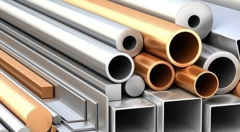 Premium structural steel profiles including square hollow sections, round tubes, angle bars, and metallic pipes